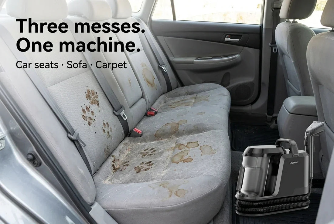 How to Clean Car Seats at Home — Portable Spot Cleaner for Carpet, Upholstery & Auto