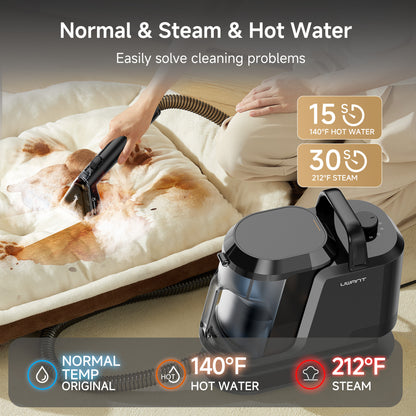 UWANT Y100 steam 18KPa Portable Carpet Cleaner with Steam & Heating for Pet Hair and Stains