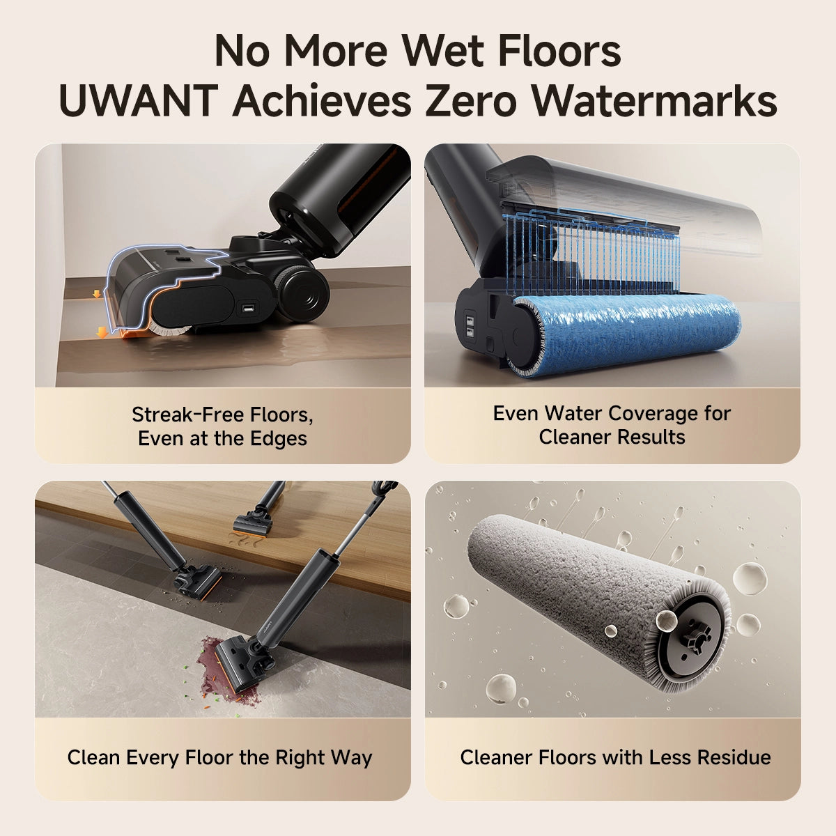 UWANT Cordless Wet Dry Vacuum Cleaner D800