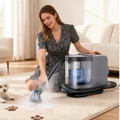 B400 Portable Carpet Steam Cleaner, 18Kpa Suction Spot & Upholstery Cleaner with Self-Cleaning System and Specialty Tools