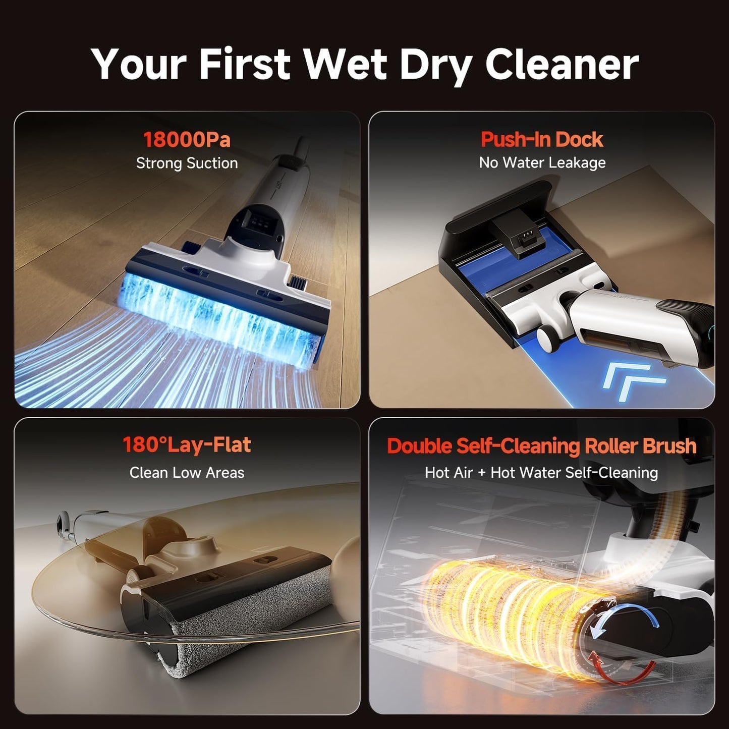UWANT Cordless Wet Dry Vacuum Cleaner-D100