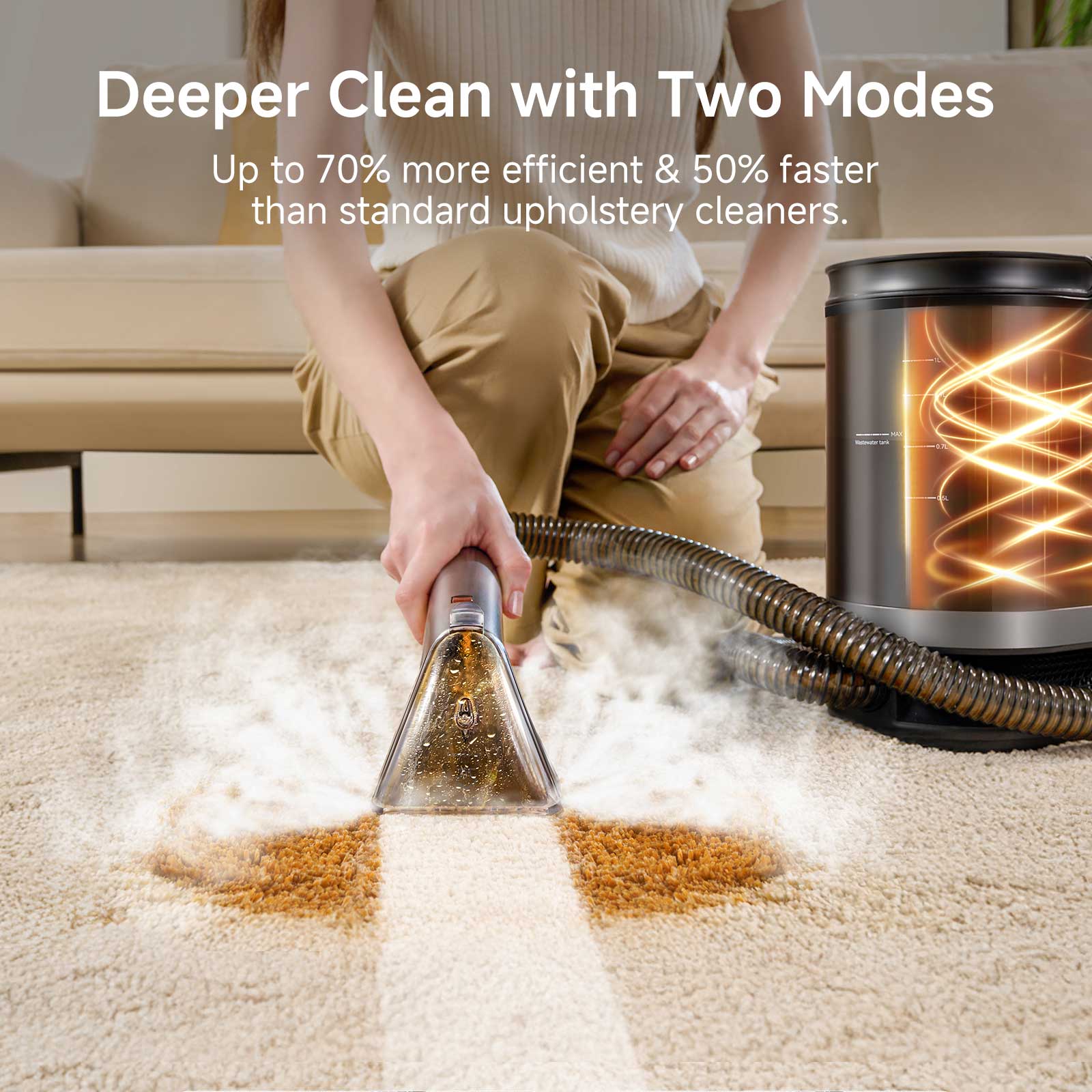 UWANT Portable Carpet & Spot Steam Cleaner Machine B400 Steam Self