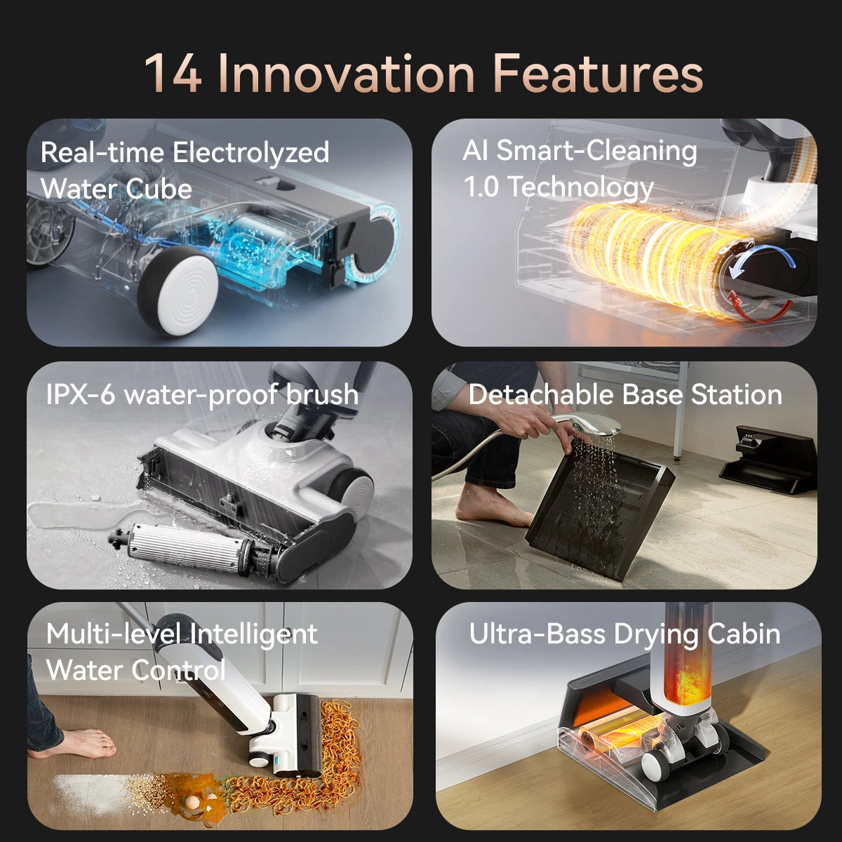 UWANT Cordless Wet Dry Vacuum Cleaner D100 Auto Self-Cleaning Anti