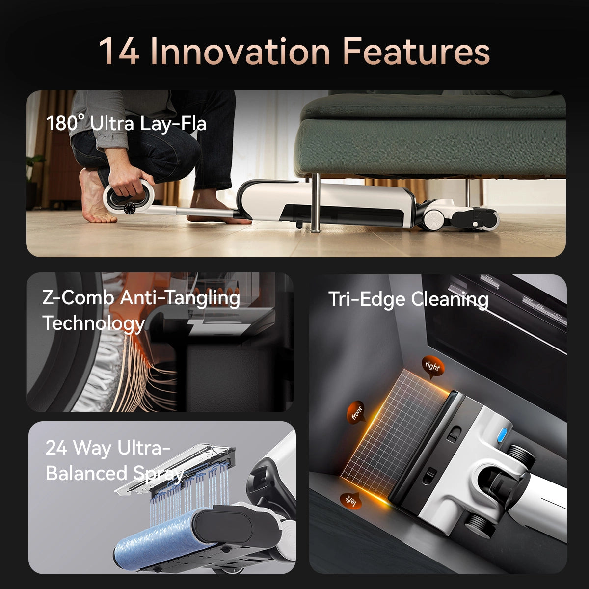 UWANT Cordless Wet Dry Vacuum Cleaner D100 Auto Self-Cleaning Anti
