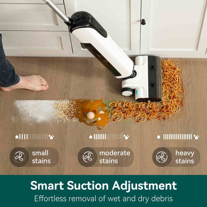 D100 Cordless Wet Dry Vacuum Cleaner 180° Lay-Flat and Self-Cleaning Brush Roll for Hardwood Floors, Tile, Pet Hair