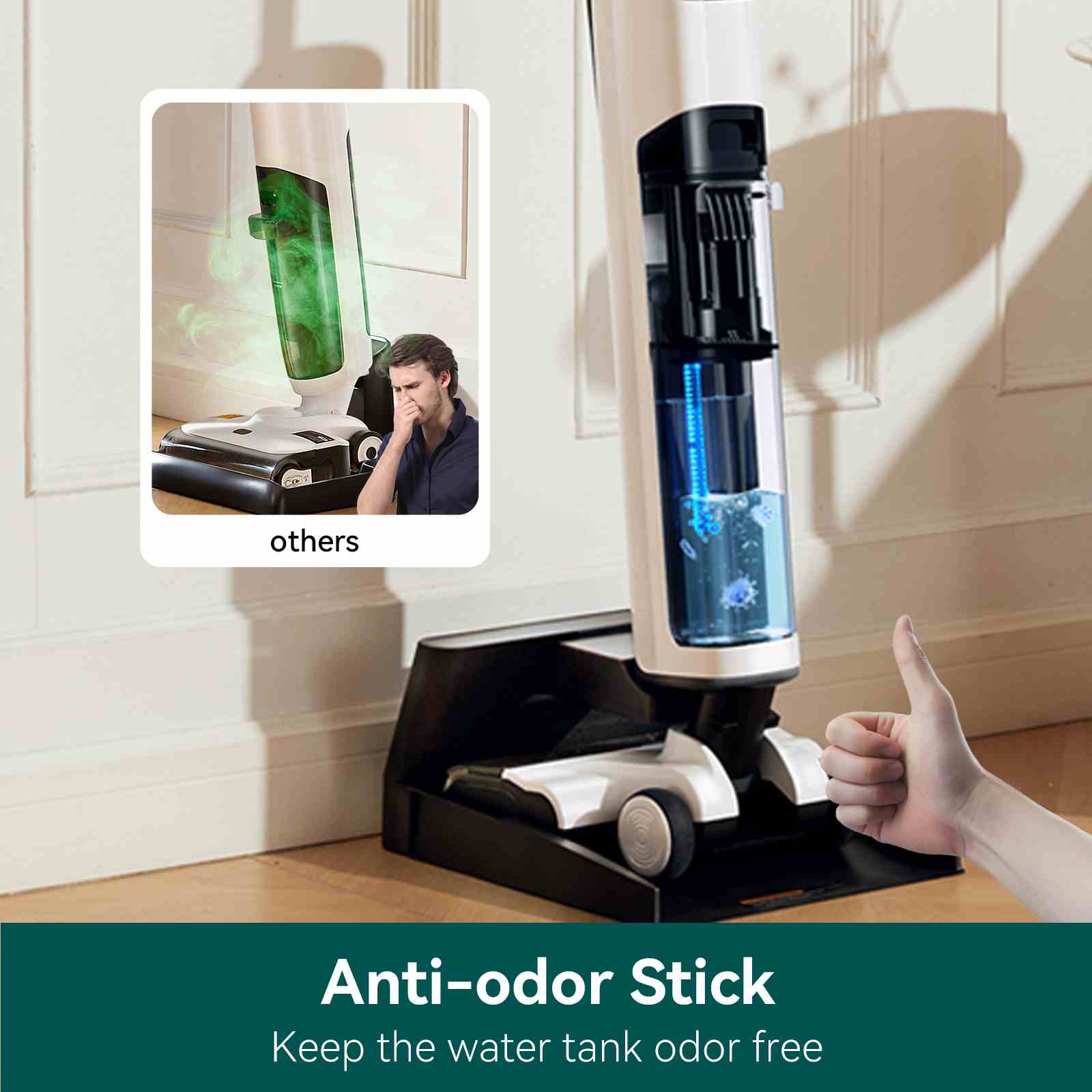 UWANT Cordless Wet Dry Vacuum Cleaner D100 Auto Self-Cleaning Anti