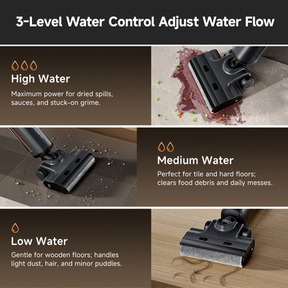 UWANT D600 Wet Dry Vacuum Cleaner with 100℃ Hot Water and Air Drying, 23000Pa Suction Vacuum