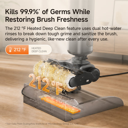 UWANT D800 Wet Dry Vacuum Cleaner with 100℃ Hot Water and Air Drying, 25000Pa Suction Vacuum