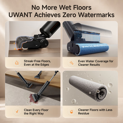 UWANT D800 Wet Dry Vacuum Cleaner with 100℃ Hot Water and Air Drying, 25000Pa Suction Vacuum