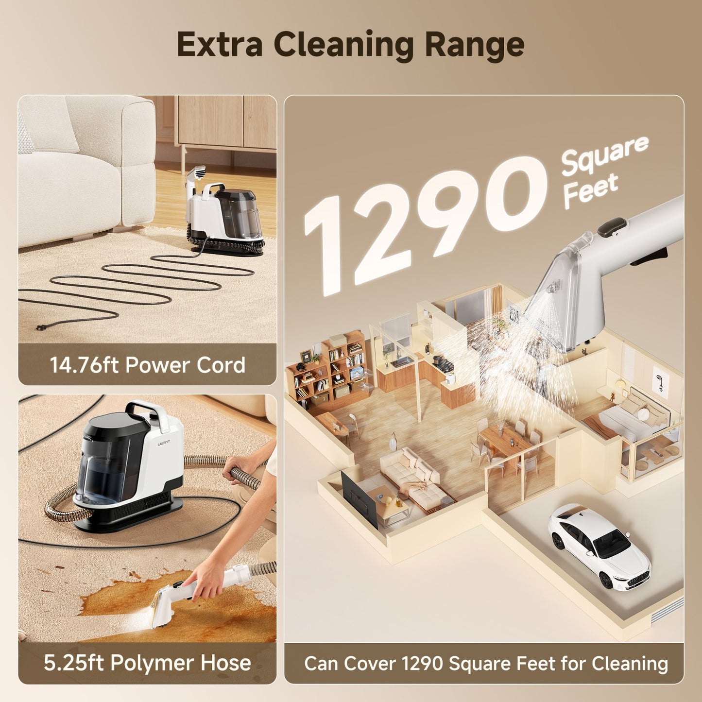 UWANT Portable Carpet & Spot Cleaner Y100
