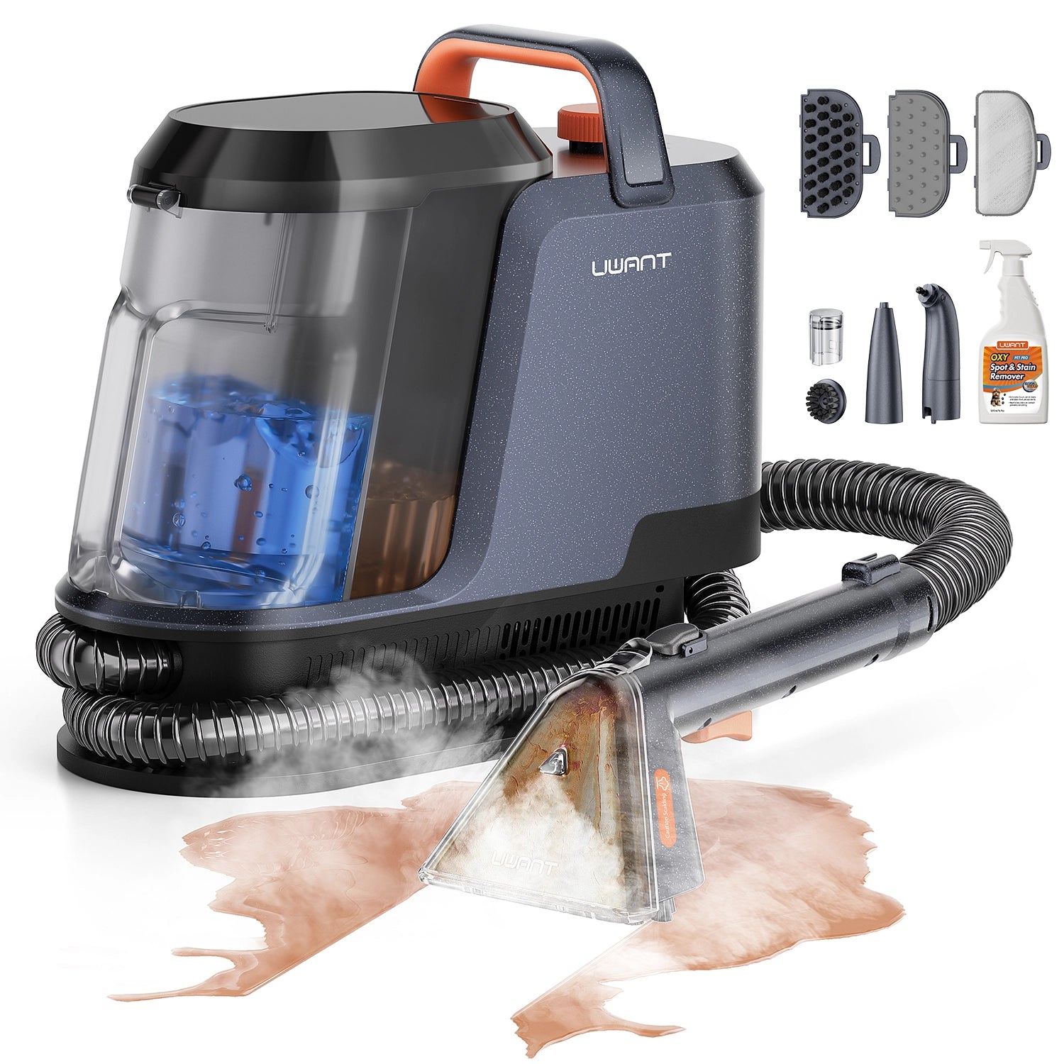【1回のみ使用】UWANT Y100 Steam マルチポイント洗浄機 UWANT Y100 Steam | 212°F Steam & 18KPa Suction Carpet & Upholstery